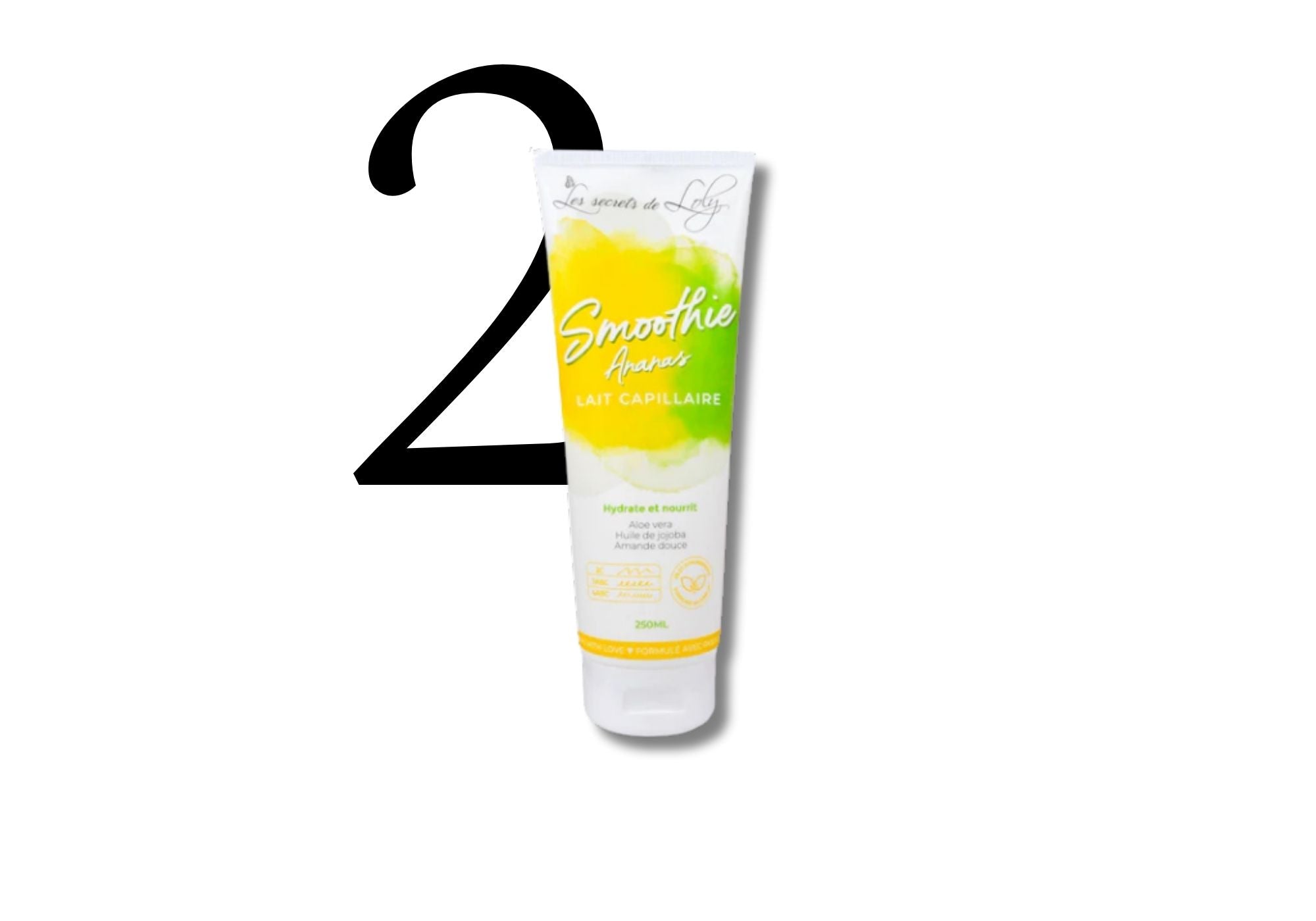 Les Secrets de Loly, le smoothie ananas est le lait capillaire utilisé par Michoune pour la 2eme etape de sa routine