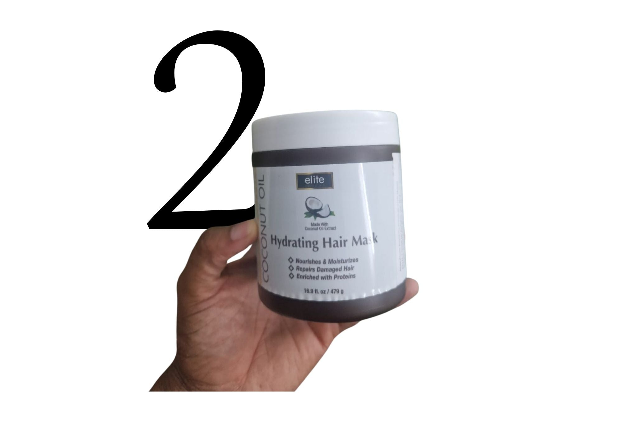 Masque hydratant Elite Essentials à l’huile de coco etape 2