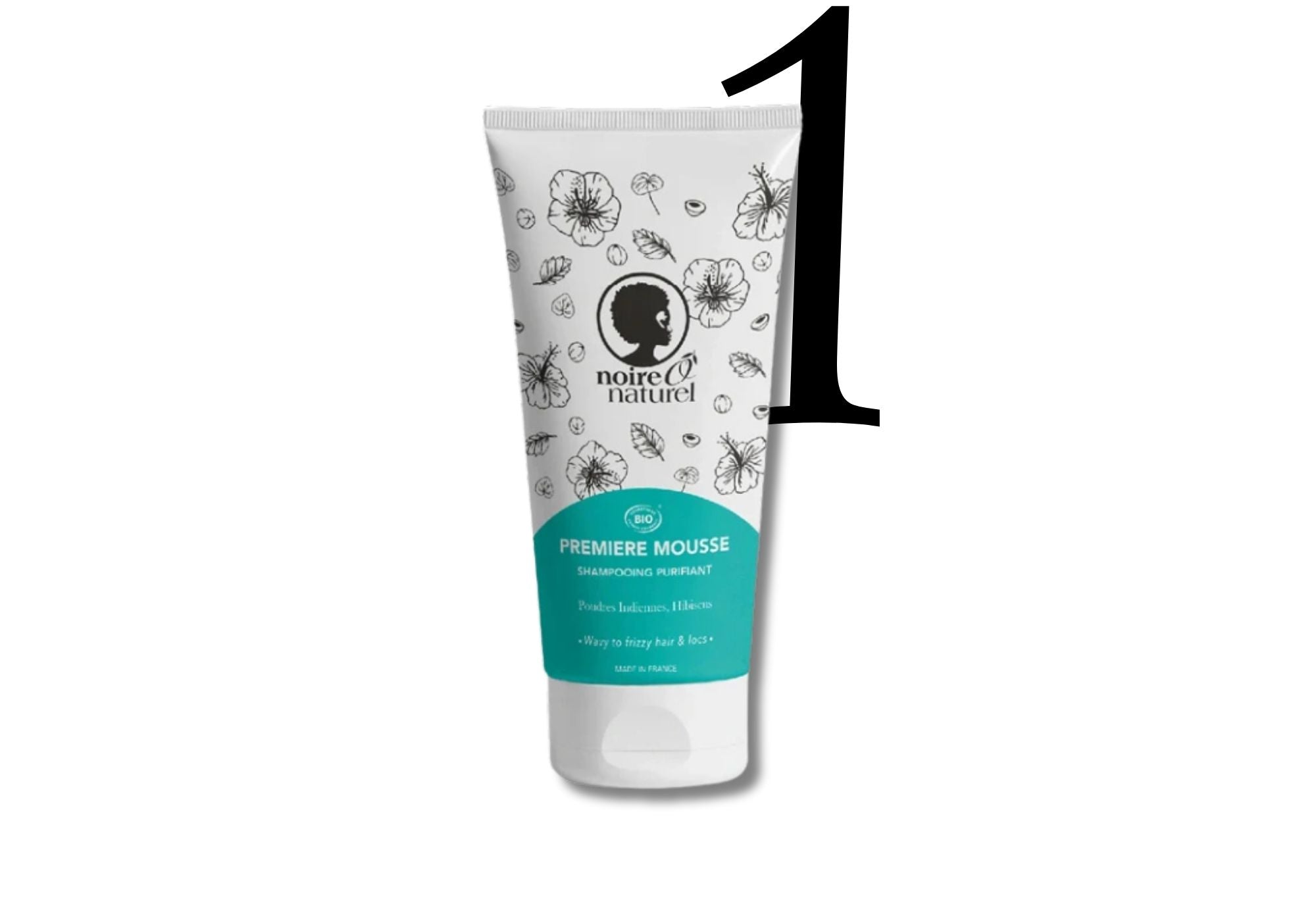Le shampooing premiere mousse de Noire o Naturel est la 1ere etape de Camille