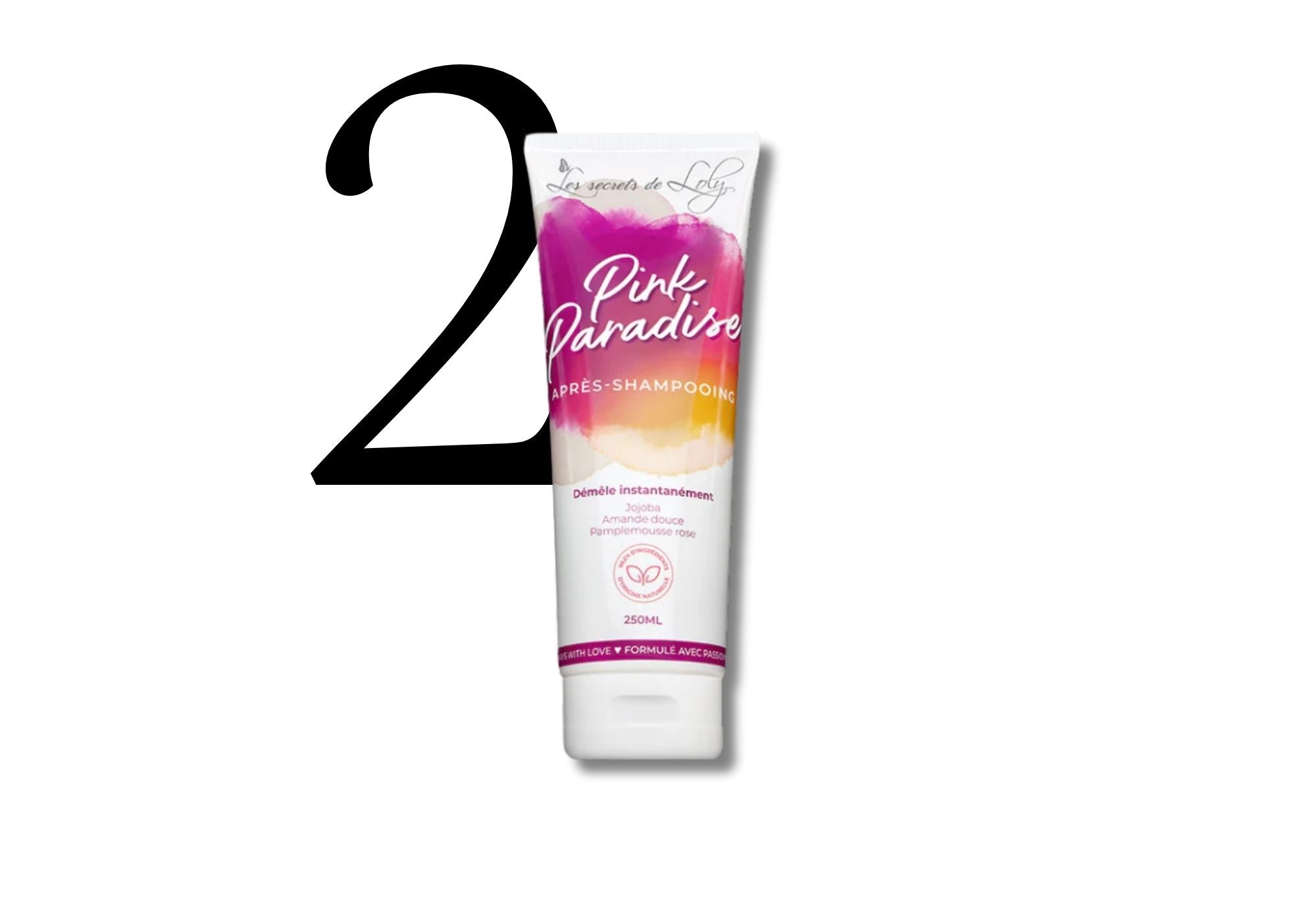 Les Secrets de Loly Après shampooing Pink Paradise est la 2eme etape de la routine capillaire de Yannick