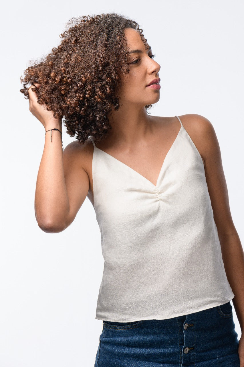 Photographie des cheveux naturel d'Andrea