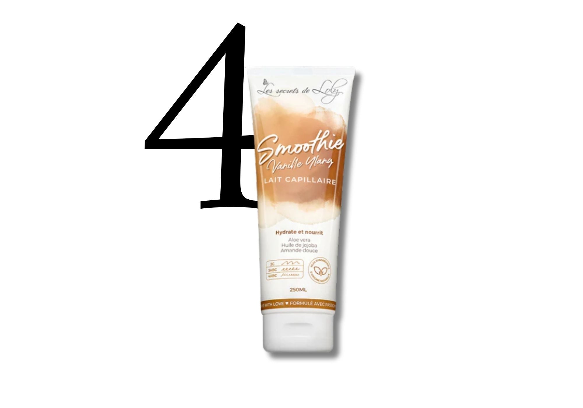 Lait capillaire a la vanille Ylang Les Secrets de Loly est la 4eme etape de la routine capillaire