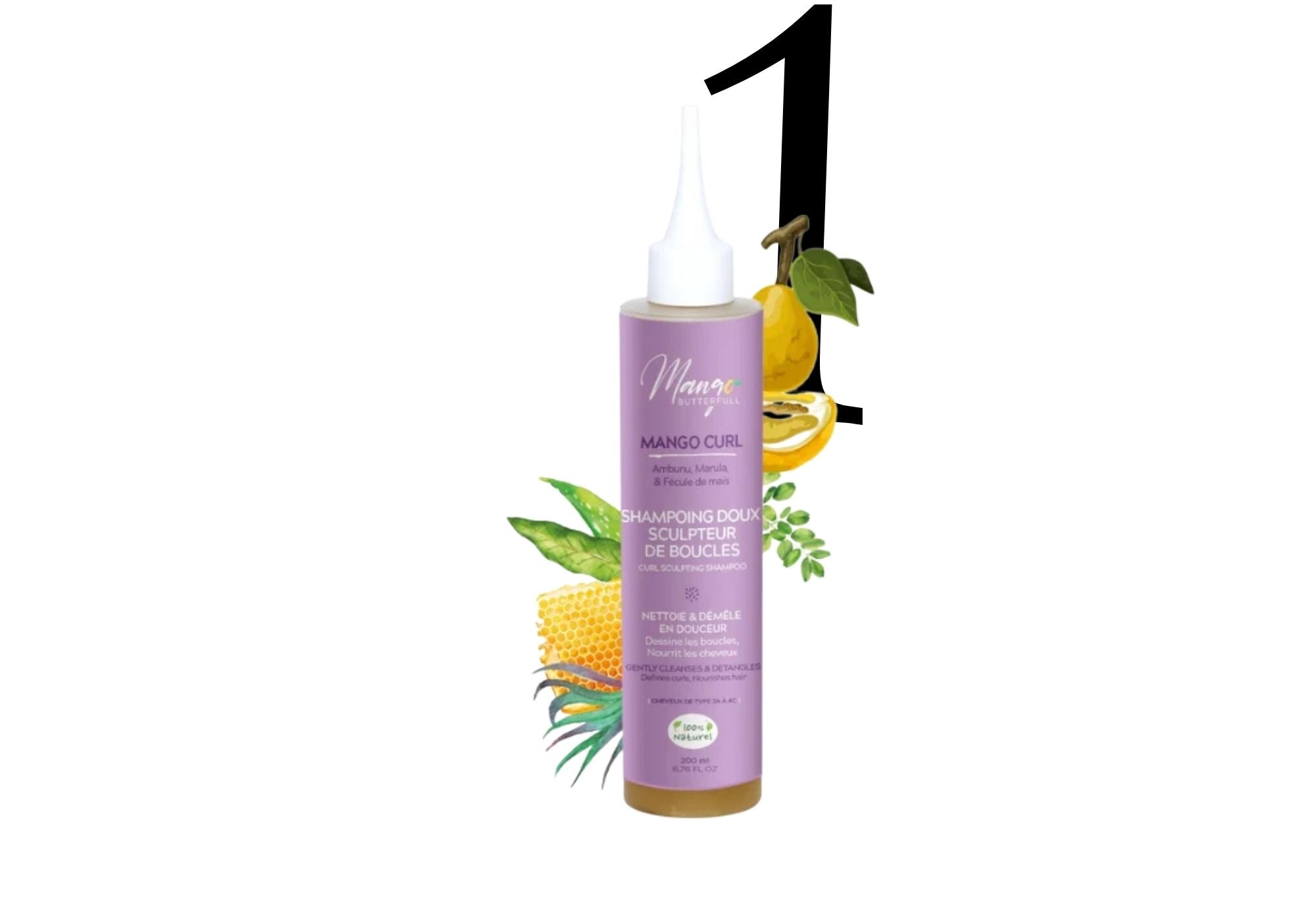 Shampoing Mango Butterfull etape 1 routine pour cheveux crepus