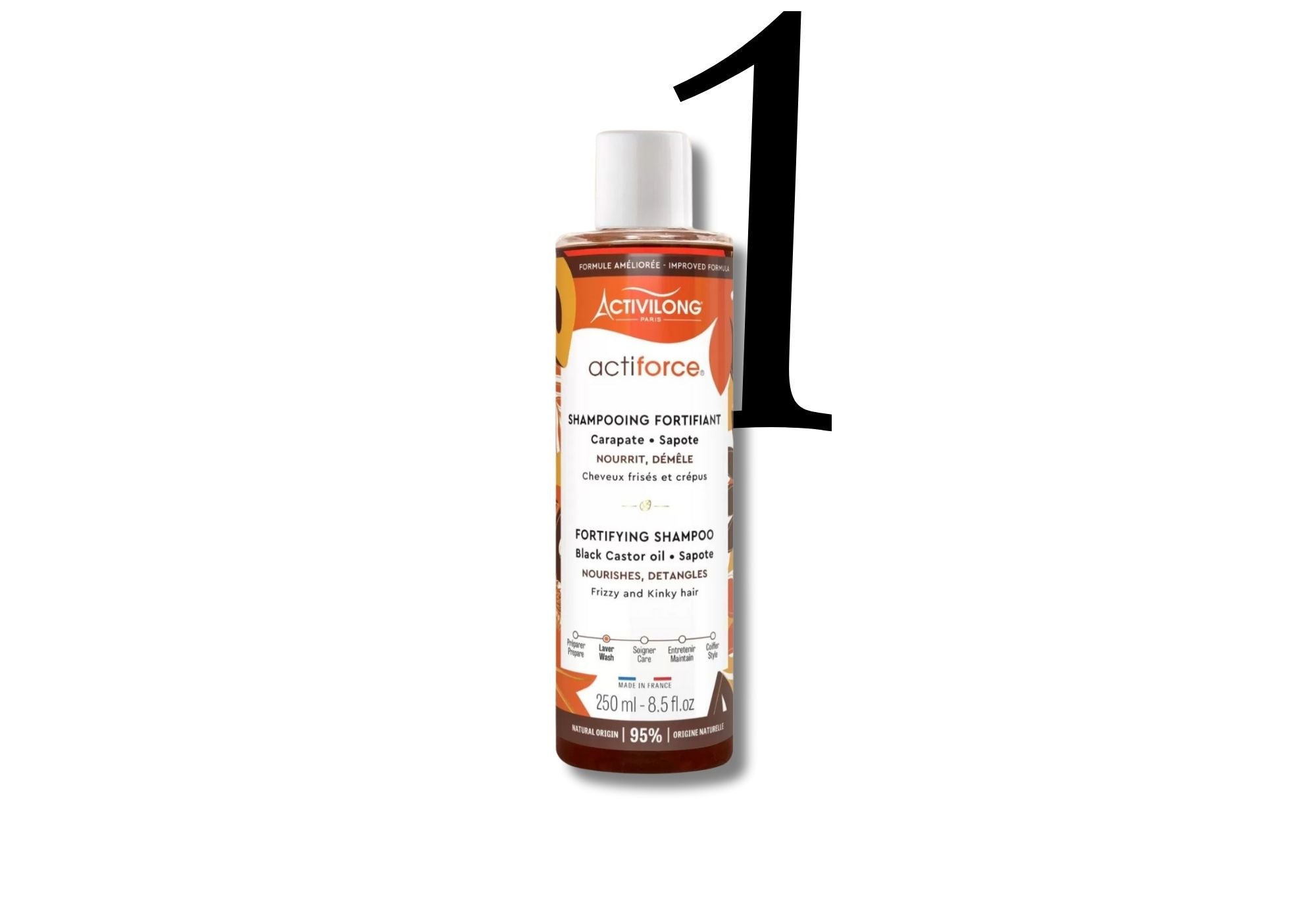 Shampoing fortifiant Activilong etape 1 de la routine de Sarah