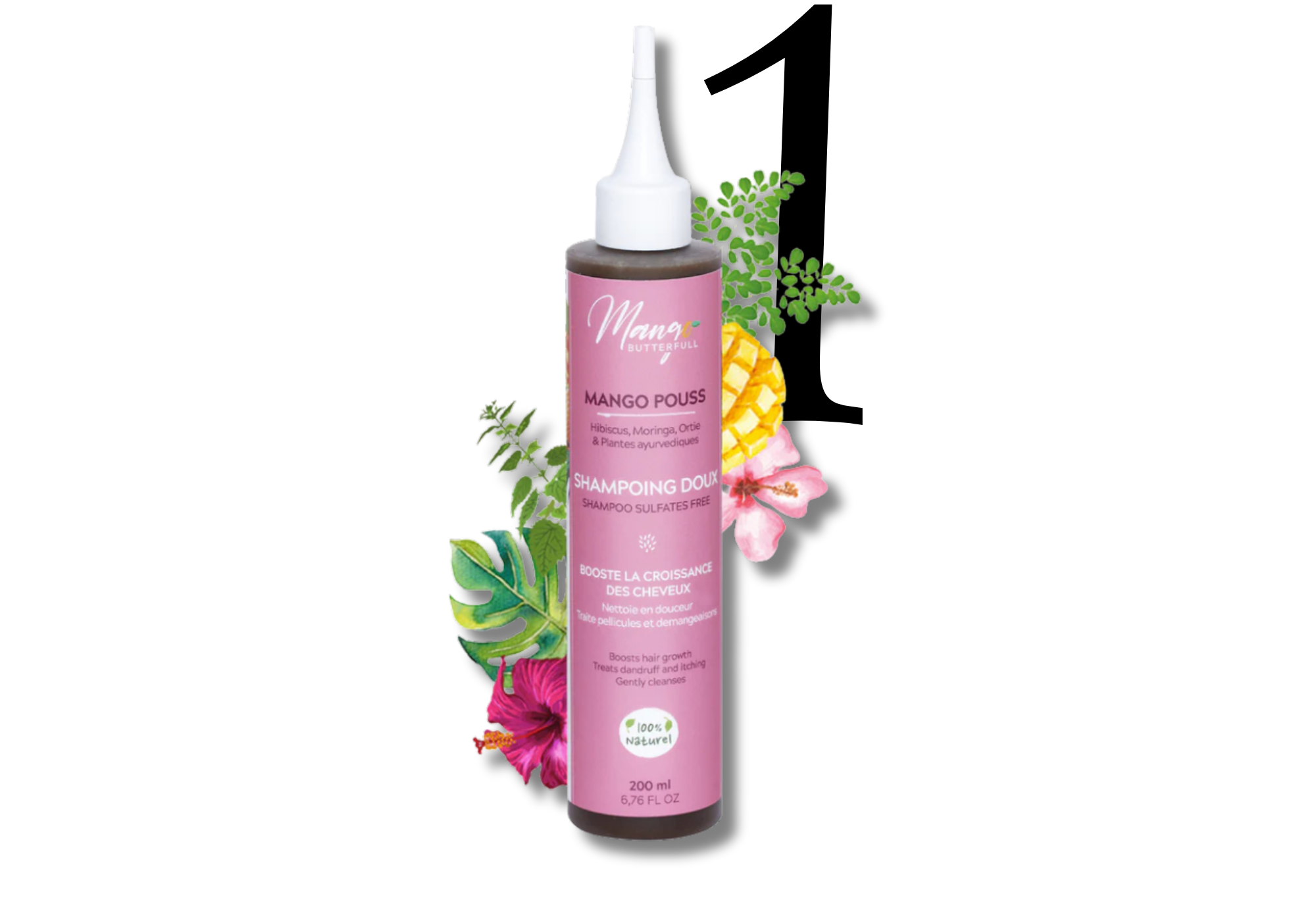 Etape 1 de la routine capillaire de jessica C le shampoing de Mango Butterfull
