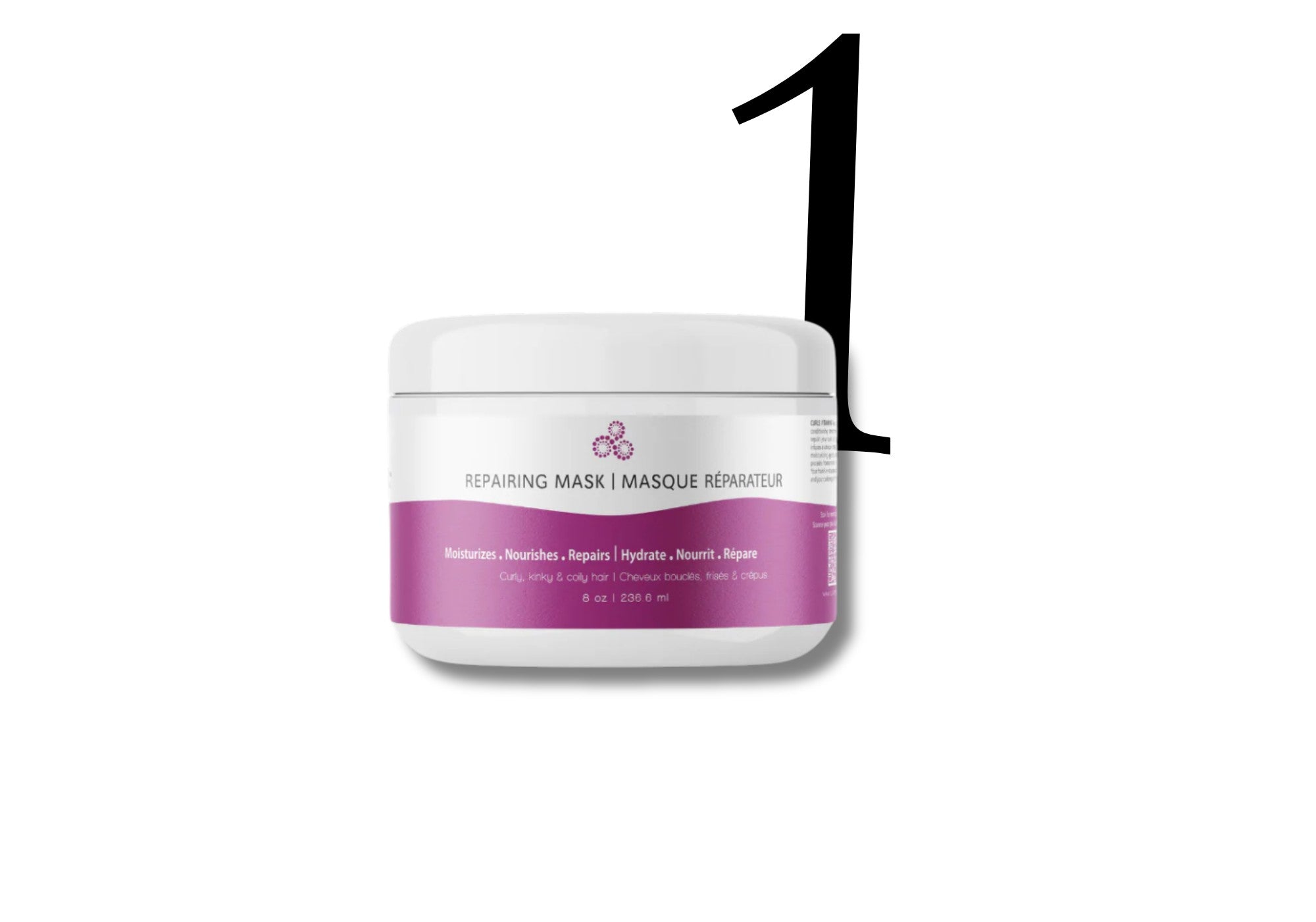 Le masque reparateur de Curls Vitamins est l'etape numero 1 de la routine de Naiza, il est idéal pour les cheveux crepus poreux